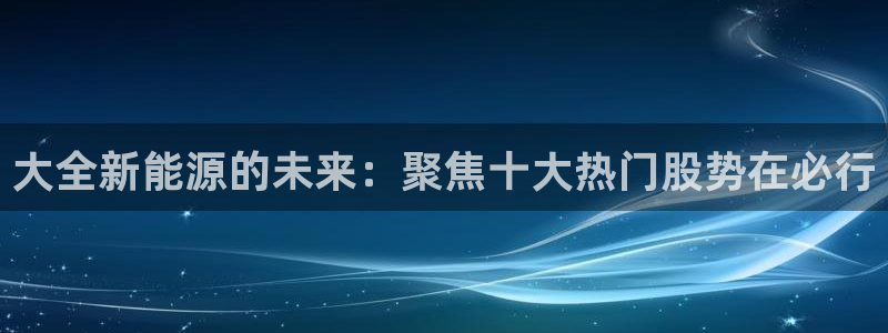 新宝GG程355051：大全新能源的未来