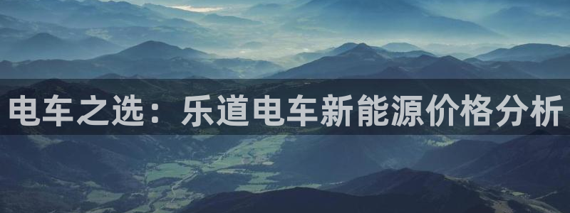 新宝gg.:电车之选:乐道电车新能源价格分析